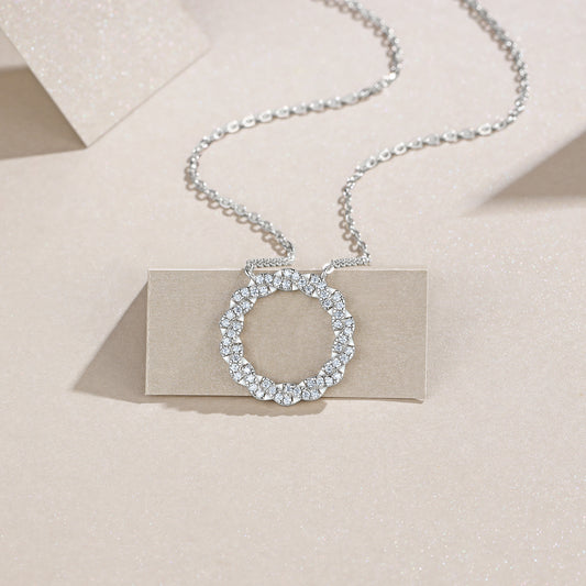 Twist Eternity Circle Moissanite Necklace
