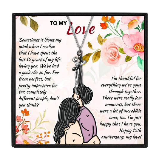 15 Year Anniversary Gift For Wife - anniversary gift - 15 Year Anniversary Gift For Wife - Black and Silver - by Hunny Life