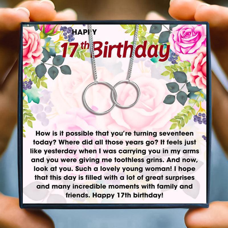 17th Happy Birthday Gifts Necklace for Teens - birthday necklace - 17th Happy Birthday Gifts Necklace for Teens - Rose Gold - by Hunny Life