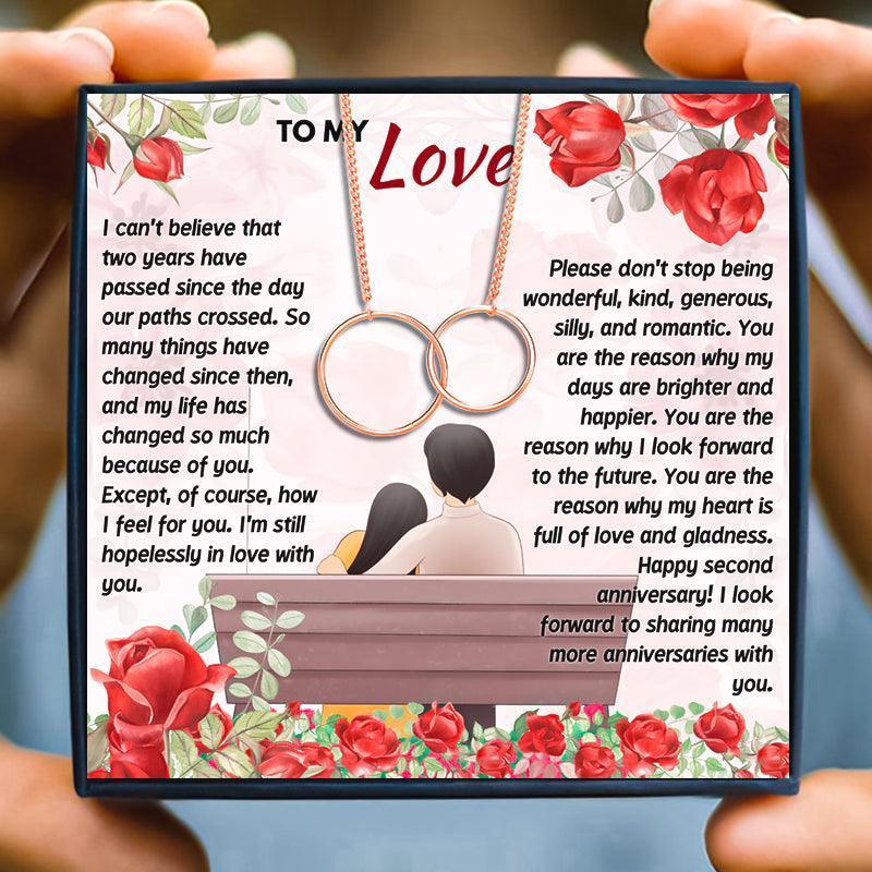 2 Year Anniversary Romantic Gift For Wife - anniversary gift - 2 Year Anniversary Romantic Gift For Wife - Rose Gold - by Hunny Life