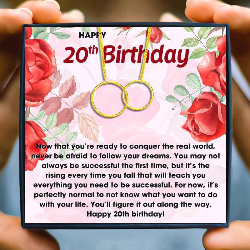 20th Meaningful Birthday Gift Necklace for Women - birthday necklace - 20th Meaningful Birthday Gift Necklace for Women - Rose Gold - by Hunny Life