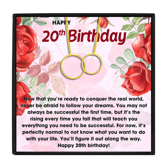 20th Meaningful Birthday Gift Necklace for Women - birthday necklace - 20th Meaningful Birthday Gift Necklace for Women - Gold - by Hunny Life