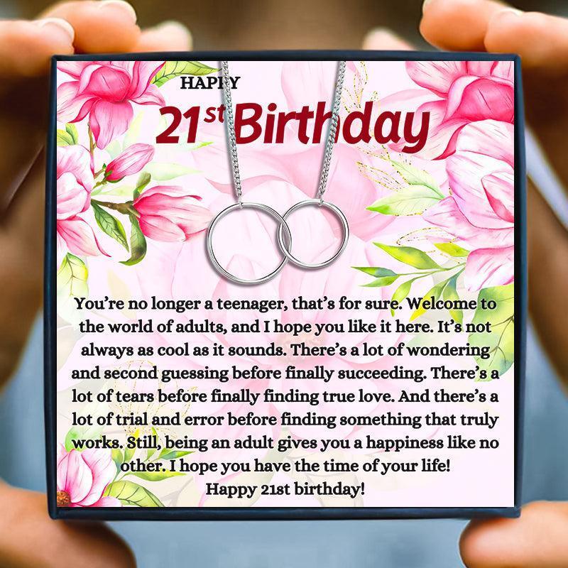 21st Birthday Gifts Necklace Set For Women - birthday necklace - 21st Birthday Gifts Necklace Set For Women - Rose Gold - by Hunny Life