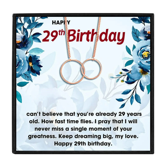 29 Birthday Gifts For All The Ladies In Your Life - birthday necklace - 29 Birthday Gifts For All The Ladies In Your Life - Rose Gold - by Hunny Life