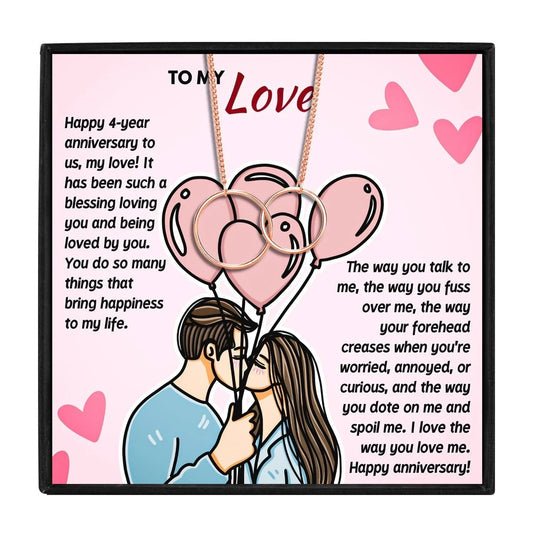 4 Year Unique Wedding Anniversary Gift For Her - anniversary gift - 4 Year Unique Wedding Anniversary Gift For Her - Rose Gold - by Hunny Life