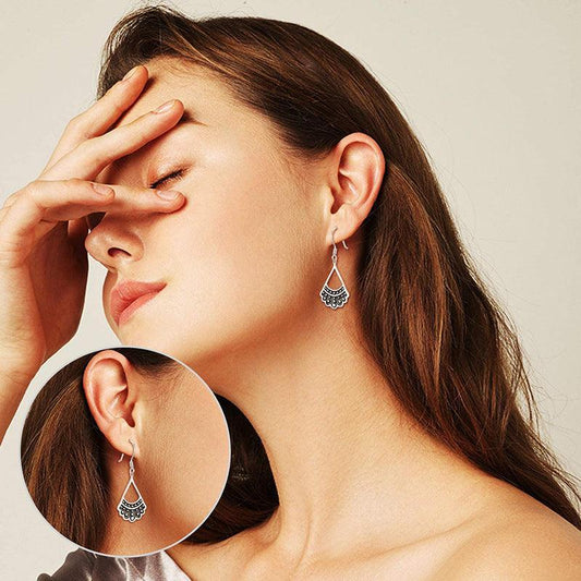 925 Silver Collar Earrings For Ruth Bader Ginsburg Fans - Earrings - 925 Silver Collar Earrings For Ruth Bader Ginsburg Fans - Silver - by Hunny Life