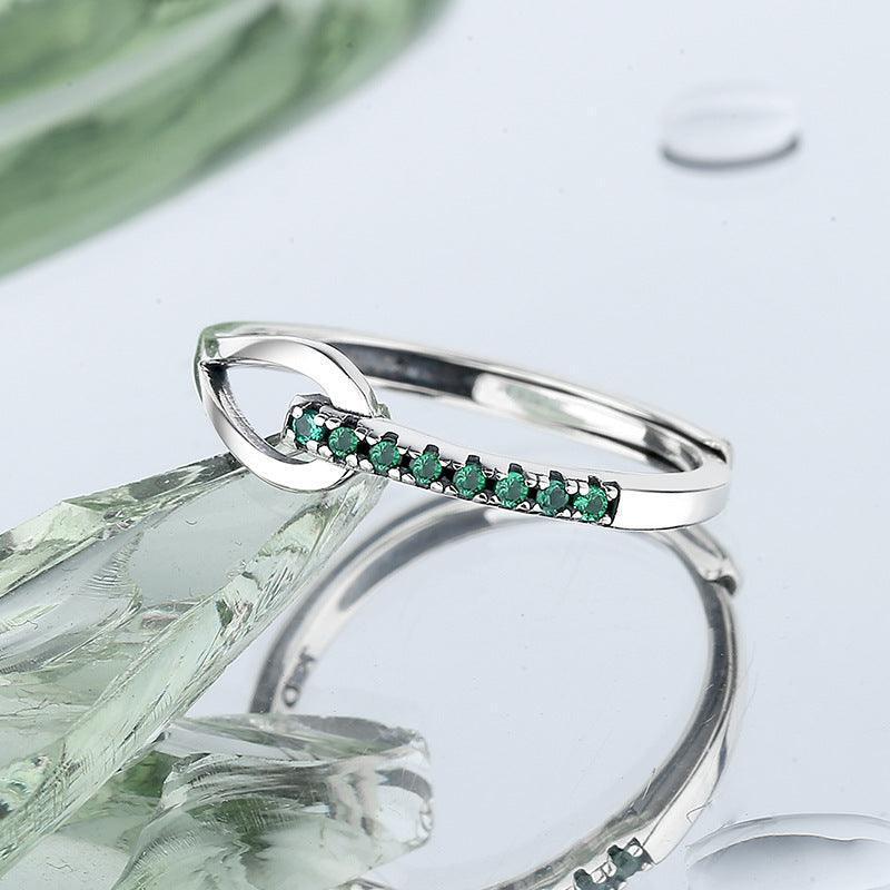 925 Silver Simple And Fashionable Love Irregular Ring - rings - 925 Silver Simple And Fashionable Love Irregular Ring - Colour - by Hunny Life