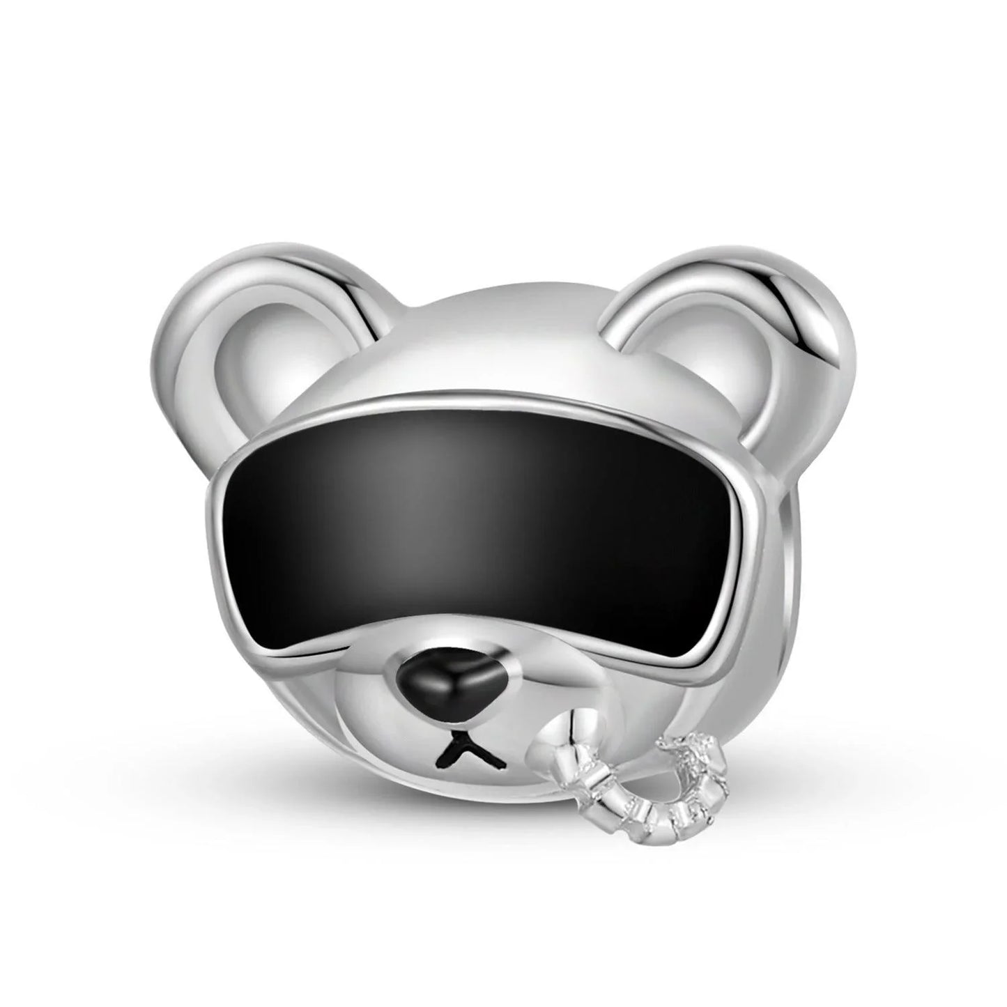 925 Silver Sunglasses Bears Loose Charm Bracelet Beads - Charms & Pendants - 925 Silver Sunglasses Bears Loose Charm Bracelet Beads - PC1384 - by Hunny Life