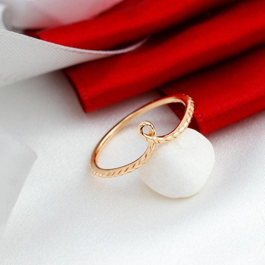 925 Sterling Silver Gilded Fine Ring Female - rings - 925 Sterling Silver Gilded Fine Ring Female - Ring / No.5 - by Hunny Life