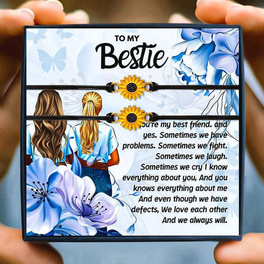 Adjustable Friendship Sunflower Bracelet Gift Set - Friendship Bracelet - Adjustable Friendship Sunflower Bracelet Gift Set - Default Title - by Hunny Life