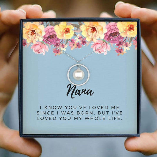 Aesthetic Pearl Pendant Necklace Gift To My Nana - grandma necklaces - Aesthetic Pearl Pendant Necklace Gift To My Nana - Default Title - by Hunny Life