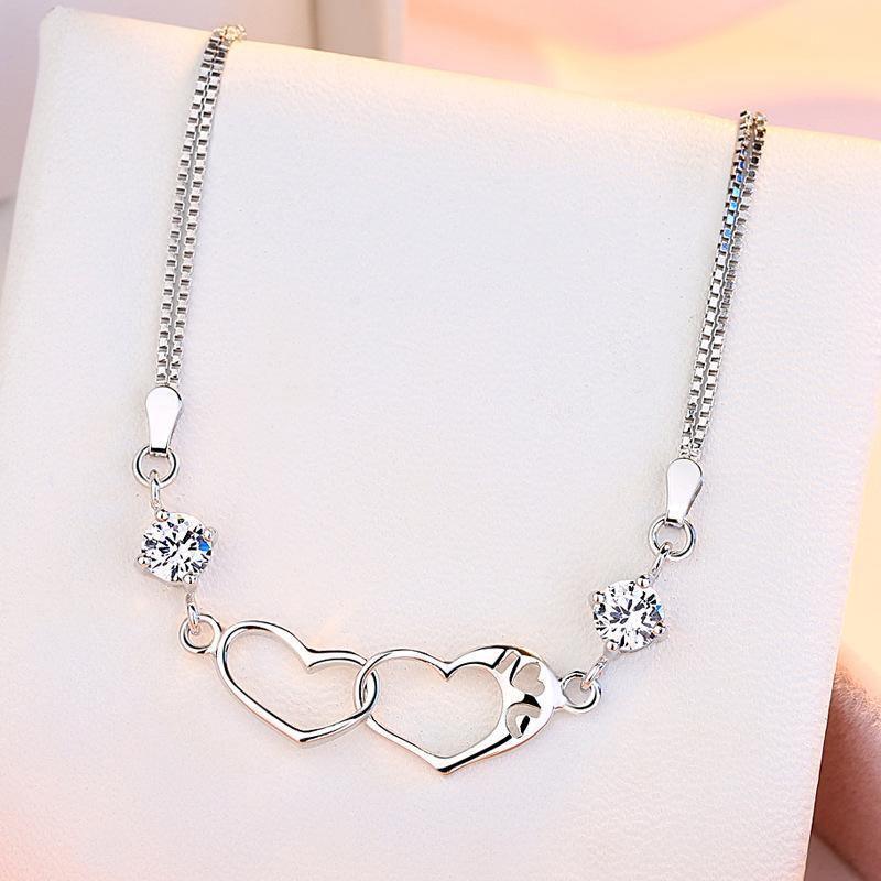 Amethyst silver bracelet - Bracelets - Amethyst silver bracelet - White - by Hunny Life