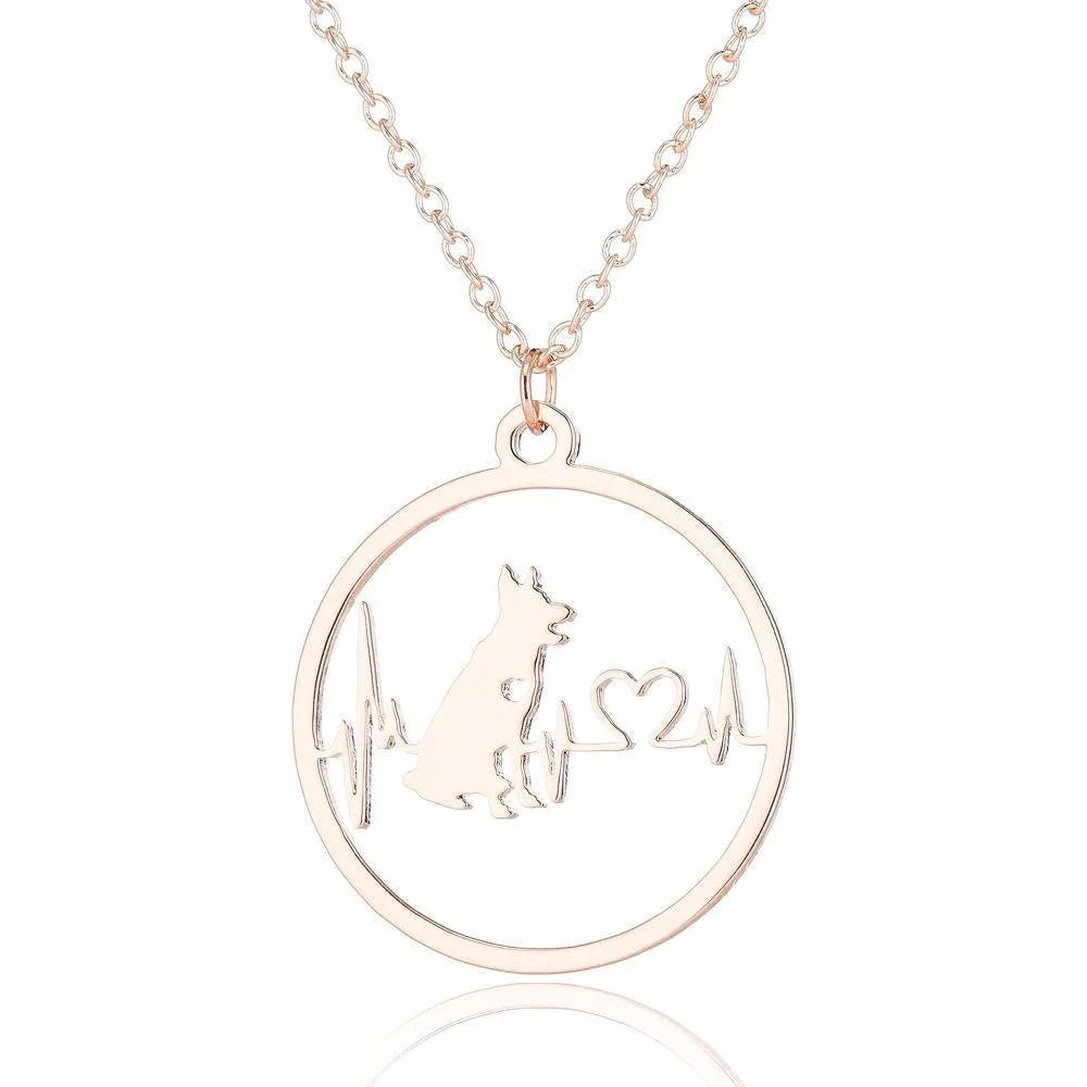 Animal Dog Necklace - necklaces - Animal Dog Necklace - Rose Gold - by Hunny Life