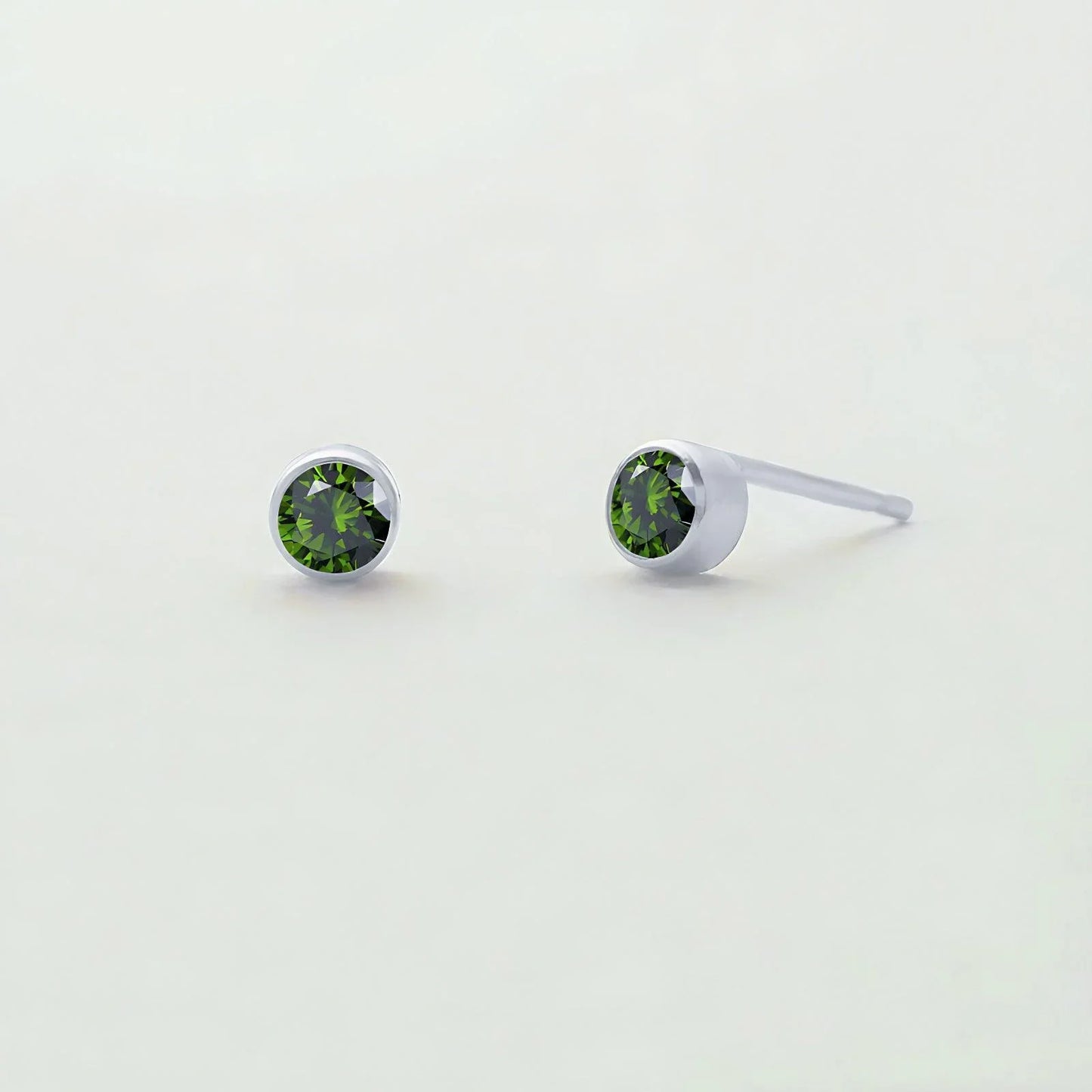 August Birthstone Cute Earrings - birthstone earring - August Birthstone Cute Earrings - Silver - by Hunny Life