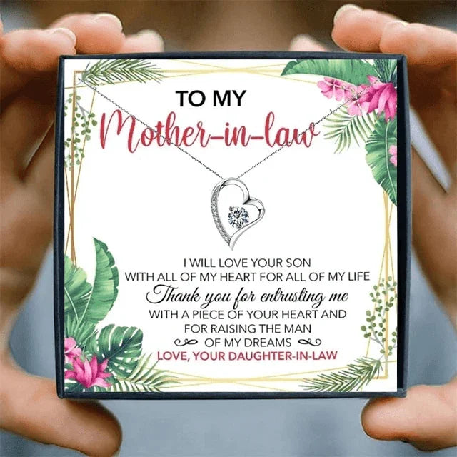 Beautiful Mother-in-Law Heart Necklace Gift Set - mother in law Necklaces - Beautiful Mother-in-Law Heart Necklace Gift Set - Default Title - by Hunny Life