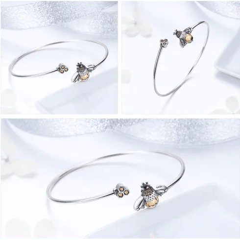 Bee Sterling silver s925 silver bracelet - Bracelets - Bee Sterling silver s925 silver bracelet - 925 Silver - by Hunny Life