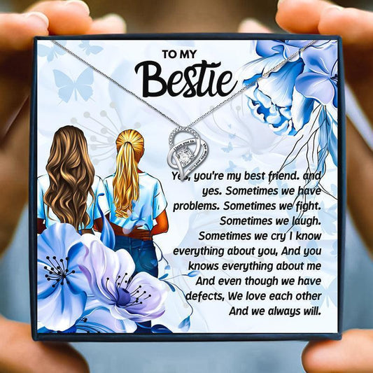 Best Friend Gift Necklaces For My Funny Bestie - Friendship Necklace - Best Friend Gift Necklaces For My Funny Bestie - Default Title - by Hunny Life