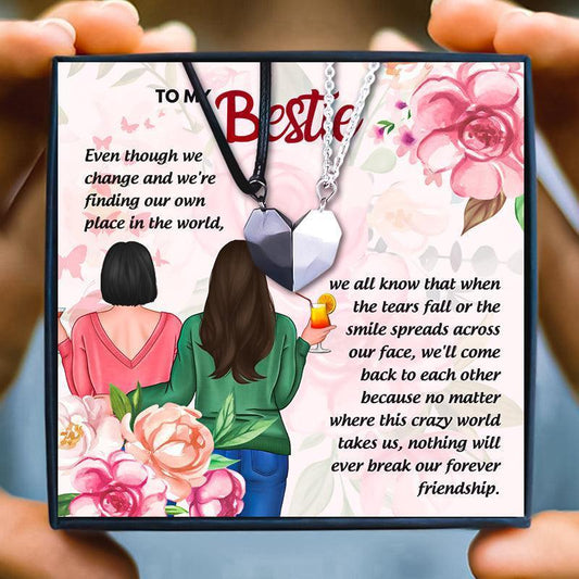 Best Friends Necklace Gift Set for 2 Magnetic - Friendship Necklace - Best Friends Necklace Gift Set for 2 Magnetic - Default Title - by Hunny Life