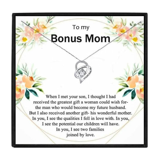 Bonus Mom Necklace Family Gifts - Bonus Mom Necklace - Bonus Mom Necklace Family Gifts - txx188k17Gift Box - by Hunny Life