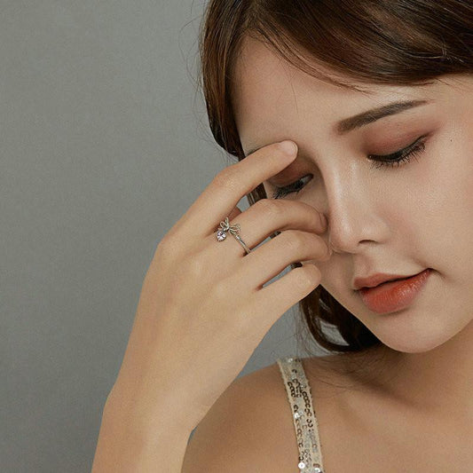 Bow Gift Zircon Cross-Border Ring - ring - Bow Gift Zircon Cross-Border Ring - SCR682 / 6 - by Hunny Life
