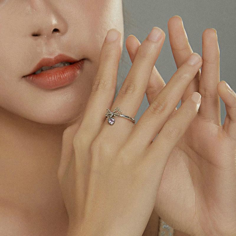 Bow Gift Zircon Cross-Border Ring - ring - Bow Gift Zircon Cross-Border Ring - SCR682 / 6 - by Hunny Life