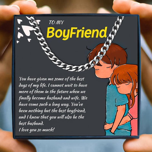 Boyfriend Bold Chain Necklace from Girlfriend - boyfriend necklace - Boyfriend Bold Chain Necklace from Girlfriend - Silver / 50cm / 5mm - by Hunny Life