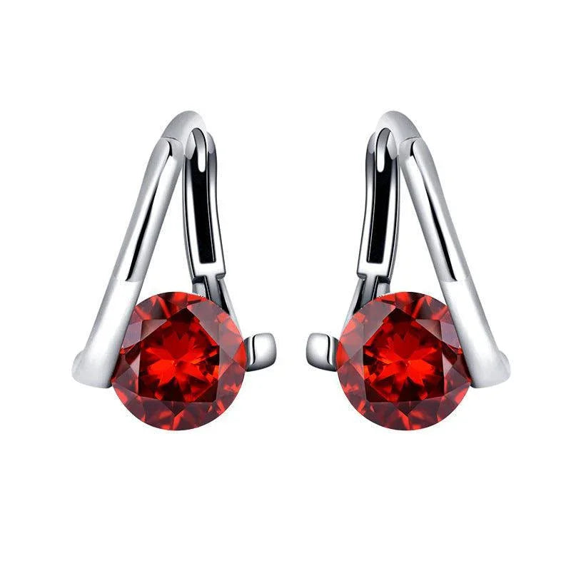 Carat Lover Earrings Elegant And Simple Earrings - Earrings - Carat Lover Earrings Elegant And Simple Earrings - Silver - by Hunny Life