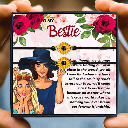 Charm Sunflower Friendship Bracelets For Your Bestie - Friendship Bracelet - Charm Sunflower Friendship Bracelets For Your Bestie - Default Title - by Hunny Life