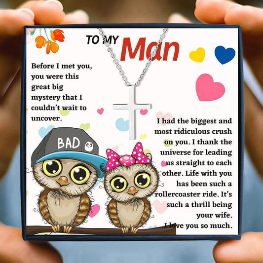 Christian Cross Necklace For My Husband - husband necklace - Christian Cross Necklace For My Husband - Default Title - by Hunny Life