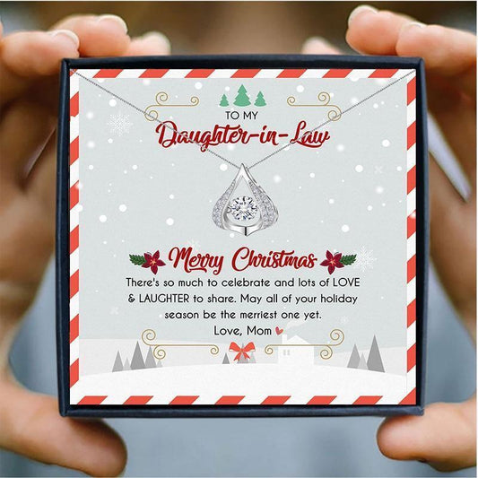 Christmas Drop Crystal Daughter Necklace - daughter necklaces - Christmas Drop Crystal Daughter Necklace - Default Title - by Hunny Life
