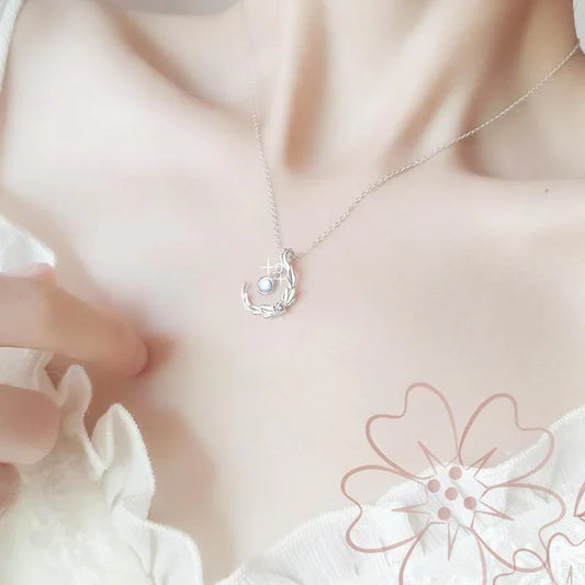 Colored Glass Clavicle necklace - necklace - Colored Glass Clavicle necklace - Silver - by Hunny Life