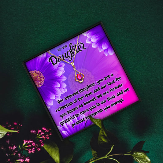 Daughter Necklace from Mom and Dad - daughter necklaces - Daughter Necklace from Mom and Dad - Rose Gold - by Hunny Life