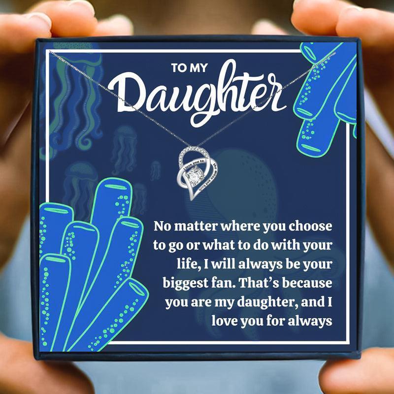 Daughter Part of My Heart Double Heart Necklace - daughter necklaces - Daughter Part of My Heart Double Heart Necklace - Sunflower - by Hunny Life