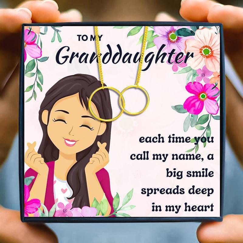 Dear Granddaughter Necklace Gift Set - Granddaughter necklaces - Dear Granddaughter Necklace Gift Set - Rose Gold - by Hunny Life