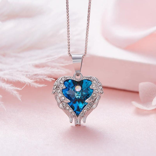 Explosive Style Angel Wings Necklace - necklace - Explosive Style Angel Wings Necklace - Blue - by Hunny Life