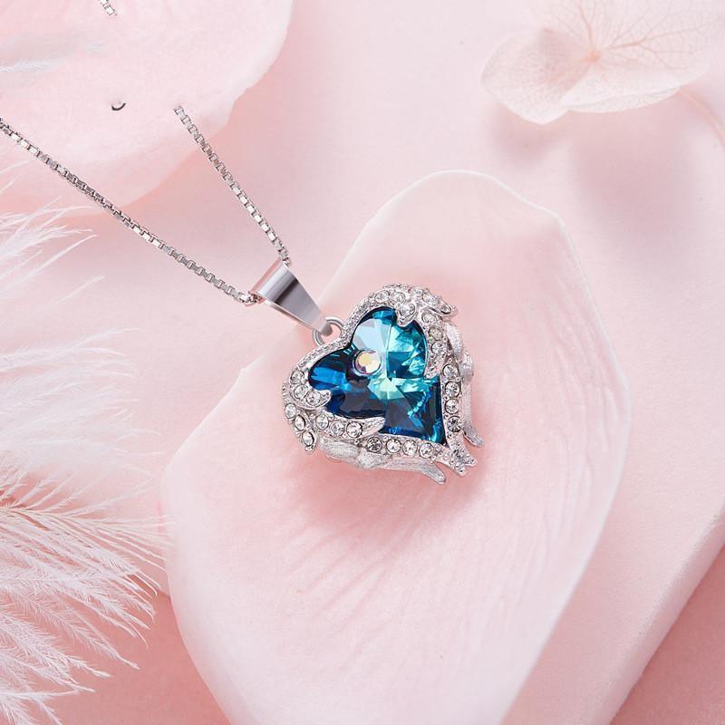 Explosive Style Angel Wings Necklace - necklace - Explosive Style Angel Wings Necklace - Blue - by Hunny Life