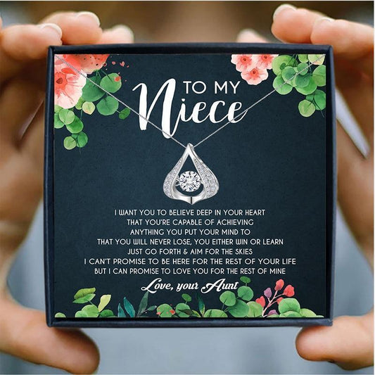 Fashion Drop Crystal Necklace for Niece - Niece Necklace - Fashion Drop Crystal Necklace for Niece - Default Title - by Hunny Life