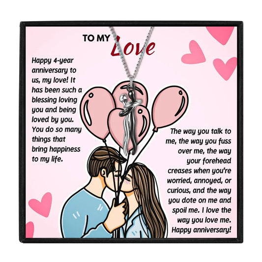 Fourth Year Anniversary Gift to Show Your Love - anniversary gift - Fourth Year Anniversary Gift to Show Your Love - Black and Silver - by Hunny Life