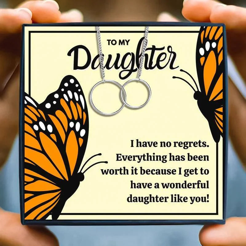 Gift for Daughter Open Circle Necklace From Mom - daughter necklaces - Gift for Daughter Open Circle Necklace From Mom - Rose Gold - by Hunny Life