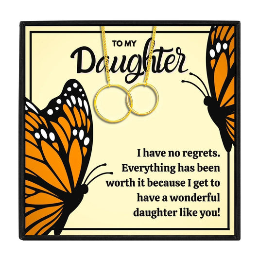 Gift for Daughter Open Circle Necklace From Mom - daughter necklaces - Gift for Daughter Open Circle Necklace From Mom - Gold - by Hunny Life