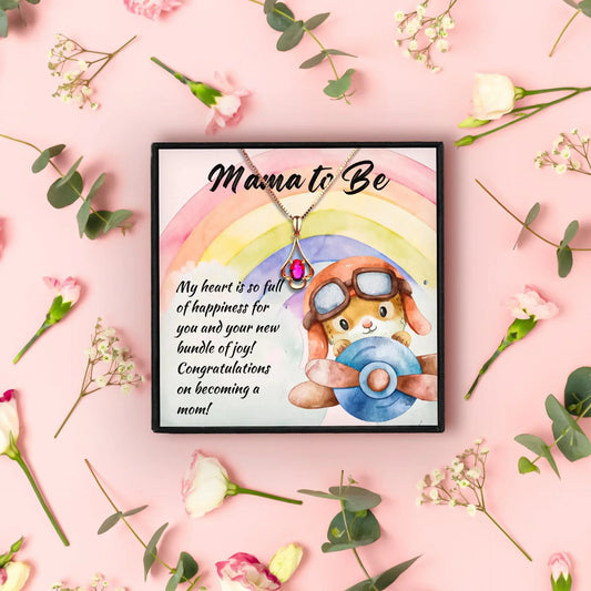 Gift Necklace For First Time Moms - Mom To Be Necklace - Gift Necklace For First Time Moms - Rose Gold - by Hunny Life
