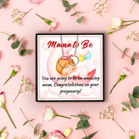 Gift Necklace For Pregnant Women To Give - Mom To Be Necklace - Gift Necklace For Pregnant Women To Give - Gold - by Hunny Life