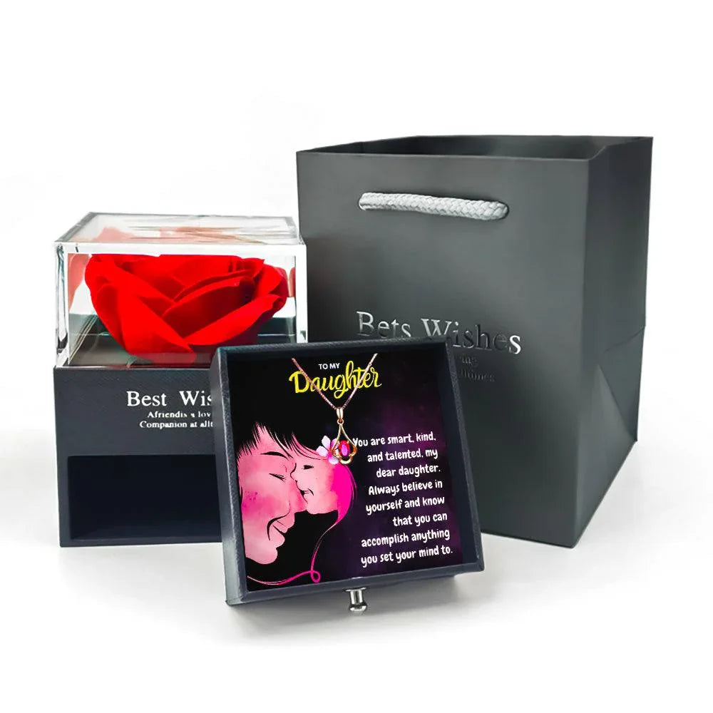 Gift Box Best Birthday Present For Daughter Gifts For Daughter With Message Card With Rose Flower Gift Box Best Birthday Present For Daughter Gifts For Daughter With Message Card With Rose Flower