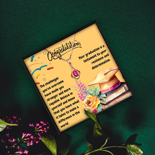 Graduation Charm Necklaces With Meaningful Message - Graduation necklaces - Graduation Charm Necklaces With Meaningful Message - Rose Gold - by Hunny Life