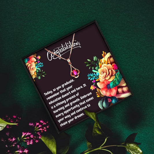 Graduation Jewelry & Necklace Gift Set with Inspiration - Graduation necklaces - Graduation Jewelry & Necklace Gift Set with Inspiration - Rose Gold - by Hunny Life