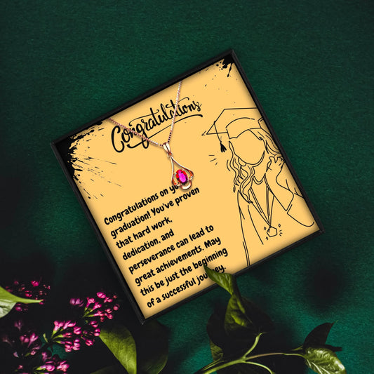 Graduation Necklace Gift with Inspiration - Graduation necklaces - Graduation Necklace Gift with Inspiration - Rose Gold - by Hunny Life