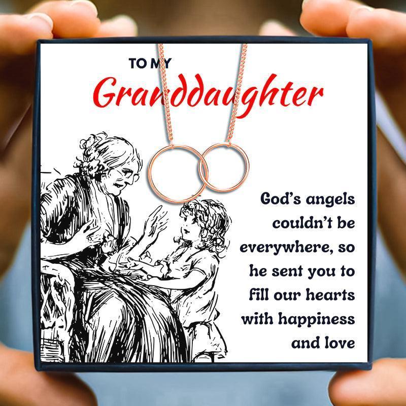 Grandmother & Granddaughter Gift Necklace Set - Granddaughter necklaces - Grandmother & Granddaughter Gift Necklace Set - Rose Gold - by Hunny Life