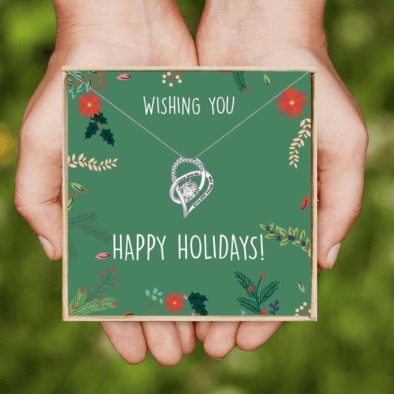 Happy Holidays Necklace Gift - Holidays Necklace - Happy Holidays Necklace Gift - HE-P014 - by Hunny Life