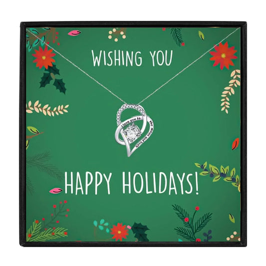 Happy Holidays Necklace Gift - Holidays Necklace - Happy Holidays Necklace Gift - HE-P016 - by Hunny Life