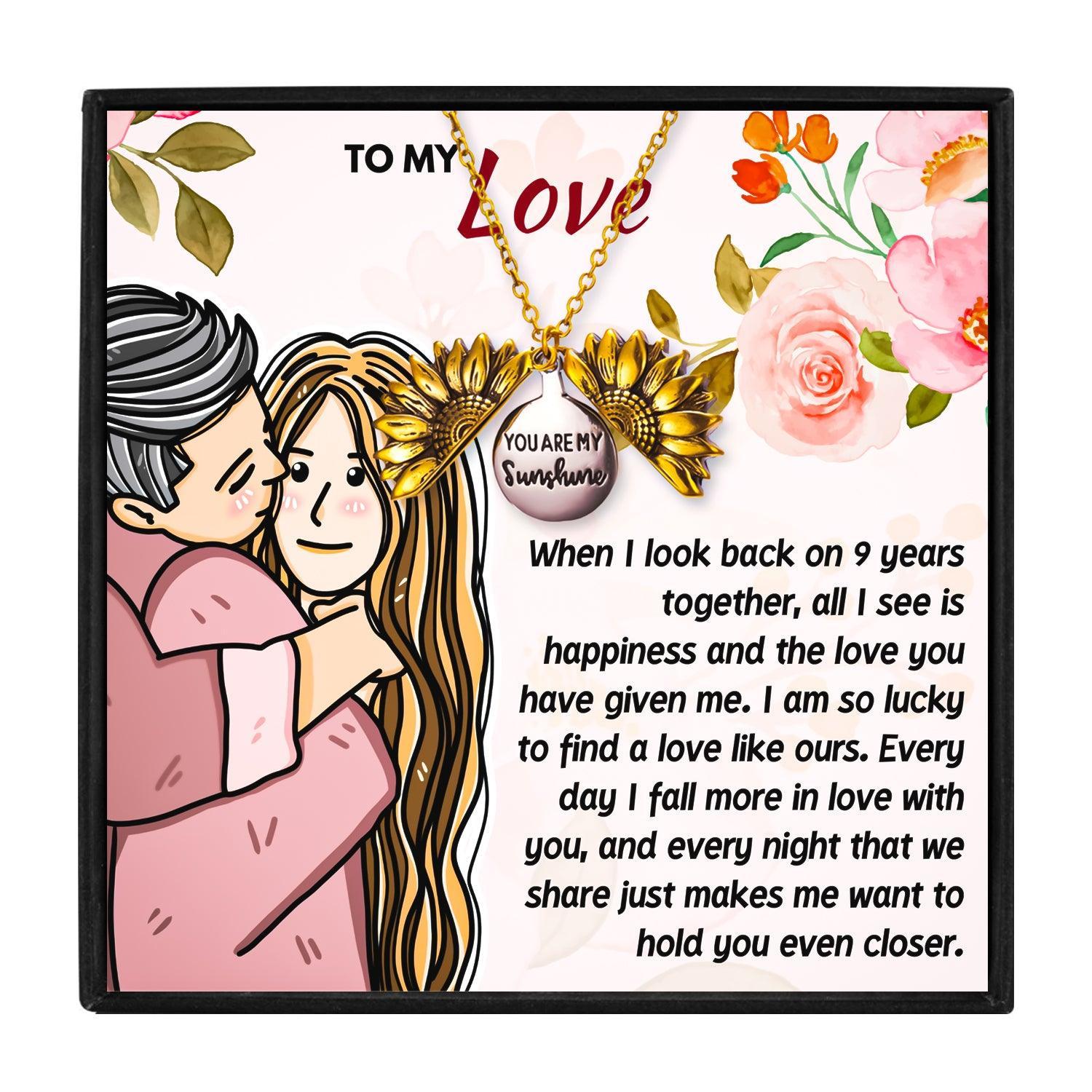 To My Beautiful Wife Happy Anniversary Gift Necklace Christmas 2023 – Hunny  Life